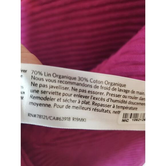 Eileen Fisher Texture Raspberry Long Sleeve Blouse, 1X - Picture 6 of 6